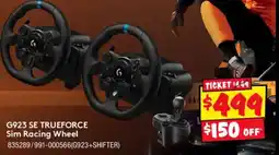 JB Hi-Fi Logitech G923 SE Trueforce Sim Racing Wheel offer