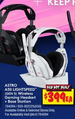 JB Hi-Fi Astro A50 Lightspeed Wireless Gaming Headset + Base Station offer
