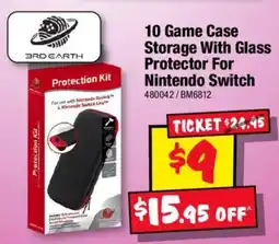 JB Hi-Fi 10 Game Case Storage With Glass Protector For Nintendo Switch offer