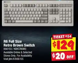 JB Hi-Fi R6 Full Size Retro Brown Switch offer