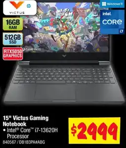 JB Hi-Fi 15" Victus Gaming Notebook offer