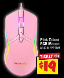 JB Hi-Fi Pink Taboo RGB Mouse offer
