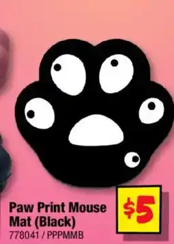 JB Hi-Fi Paw Print Mouse Mat (Black) offer