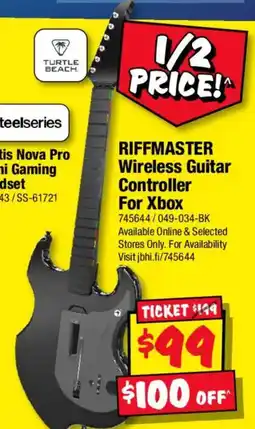 JB Hi-Fi Riffmaster Wireless Guitar Controller For Xbox offer