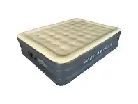 BCF Wanderer Double High Premium Air Bed With Pump Queen Heavy Duty Blue And Beige offer