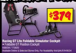 JB Hi-Fi Racing GT Lite Foldable Simulator Cockpit offer