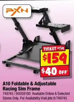 JB Hi-Fi PXN A10 Foldable & Adjustable Racing Sim Frame offer