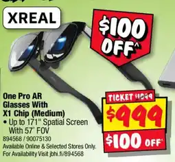 JB Hi-Fi Xreal One Pro AR Glasses With X1 Chip offer