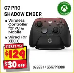 JB Hi-Fi G7 PRO SHADOW EMBER Wireless Controller for PC & Mobile Wired For XBOX offer