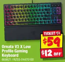 JB Hi-Fi Razer Ornata V3 X Low Profile Gaming Keyboard offer