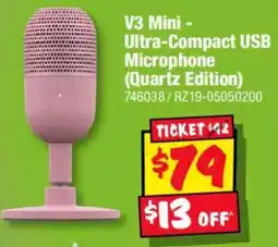 JB Hi-Fi V3 Mini - Ultra-Compact USB Microphone (Quartz Edition) offer
