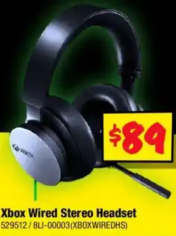 JB Hi-Fi Xbox Wired Stereo Headset offer