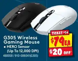 JB Hi-Fi G305 Wireless Gaming Mouse offer