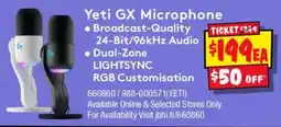 JB Hi-Fi Yeti GX Microphone offer