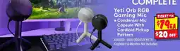 JB Hi-Fi Yeti Orb RGB Gaming Mic offer