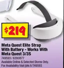 JB Hi-Fi Meta Quest Elite Strap With Battery offer