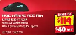 JB Hi-Fi Rog Harpe Ace Aim Lab Edition Wireless Gaming Mouse offer