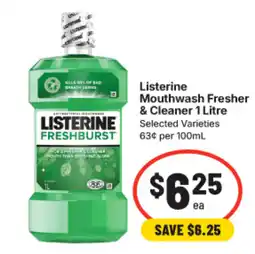 IGA Listerine Mouthwash Freshener offer