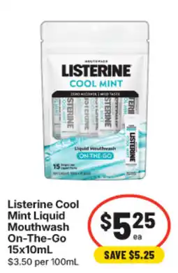 IGA Listerine Cool Mint Liquid Mouthwash On-The-Go offer