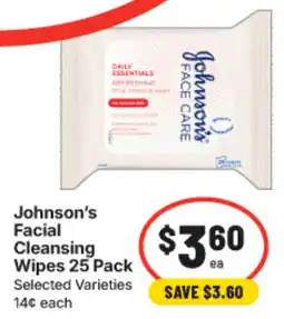 IGA Johnson's Facial Cleansing Wipes offer