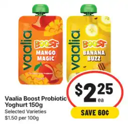 IGA Vaalia Boost Probiotic Yoghurt offer