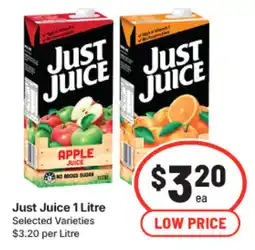 IGA Just Juice 1 Litre Selected Varieties offer