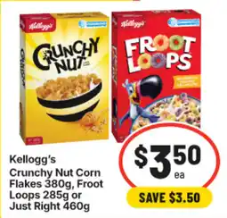 IGA Kellogg's Crunchy Nut Corn Flakes offer