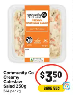 IGA Community Co Creamy Coleslaw Salad offer