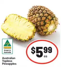IGA Australian Topless Pineapples offer