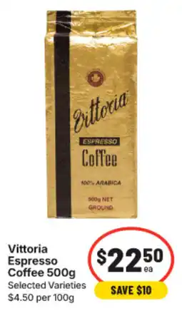 IGA Vittoria Espresso Coffee offer