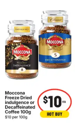 IGA Moccona Freeze Dried Indulgence or Decaffeinated Coffee offer