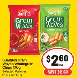 IGA Sunbites Grain Waves Wholegrain Chips offer