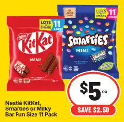 IGA Nestlé KitKat, Smarties or Milky Bar Fun Size offer