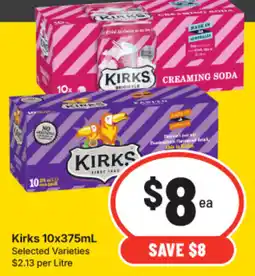IGA Kirks 10x375mL Selected Varieties offer
