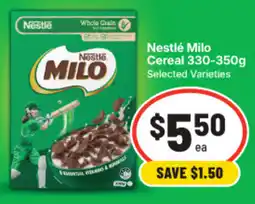IGA Nestlé Milo Cereal offer