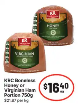 IGA KRC Boneless Honey or Virginian Ham offer