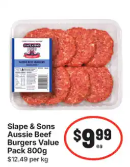 IGA Slope & Sons Aussie Beef Burgers Value Pack offer