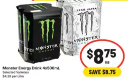 IGA Monster Energy Drink offer