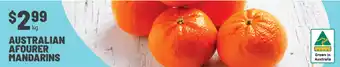 IGA Australian Afourer Mandarins offer
