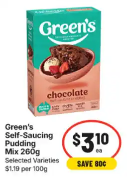 IGA Green's Self-Saucing Pudding Mix offer