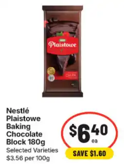 IGA Nestlé Plaistowe Baking Chocolate Block offer
