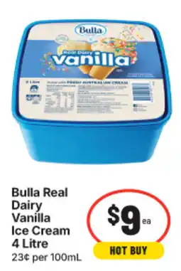 IGA Bulla Real Dairy Vanilla Ice Cream offer