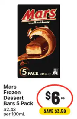 IGA Mars Frozen Dessert Bars offer