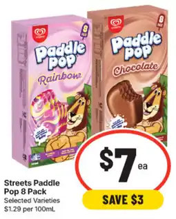 IGA Streets Paddle Pop 8 Pack offer