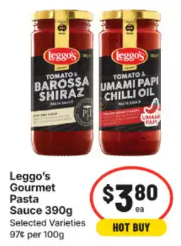 IGA Leggo's Gourmet Pasta Sauce offer