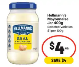 IGA Hellmann's Mayonnaise Jar offer