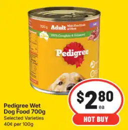 IGA Pedigree Wet Dog Food offer