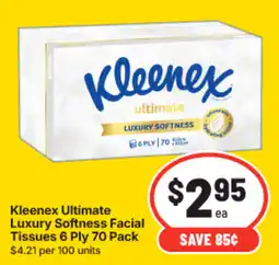 IGA Kleenex Ultimate Luxury Softness Facial Tissues offer