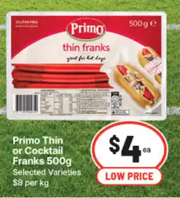 IGA Primo Thin Franks offer