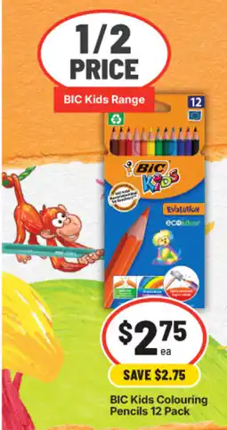 IGA BIC Kids Colouring Pencils 12 Pack offer